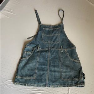 Denim overall dress